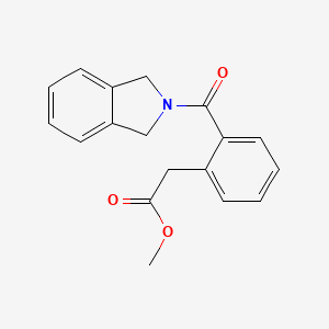 molecular formula C18H17NO3 B6626818 Methyl 2-[2-(1,3-dihydroisoindole-2-carbonyl)phenyl]acetate 