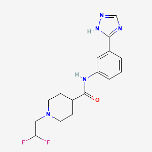 1-(2,2-difluoroethyl)-N-[3-(1H-1,2,4-triazol-5-yl)phenyl]piperidine-4-carboxamide