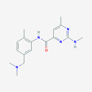 N-[5-[(dimethylamino)methyl]-2-methylphenyl]-6-methyl-2-(methylamino)pyrimidine-4-carboxamide