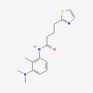 molecular formula C16H21N3OS B6626905 N-[3-(dimethylamino)-2-methylphenyl]-4-(1,3-thiazol-2-yl)butanamide 