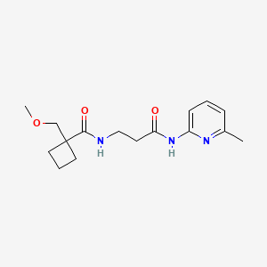 molecular formula C16H23N3O3 B6626921 1-(methoxymethyl)-N-[3-[(6-methylpyridin-2-yl)amino]-3-oxopropyl]cyclobutane-1-carboxamide 