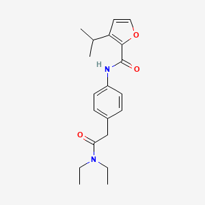 N-[4-[2-(diethylamino)-2-oxoethyl]phenyl]-3-propan-2-ylfuran-2-carboxamide
