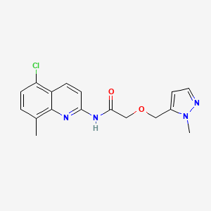 N-(5-chloro-8-methylquinolin-2-yl)-2-[(2-methylpyrazol-3-yl)methoxy]acetamide