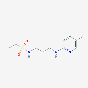 molecular formula C10H16FN3O2S B6627022 N-[3-[(5-fluoropyridin-2-yl)amino]propyl]ethanesulfonamide 
