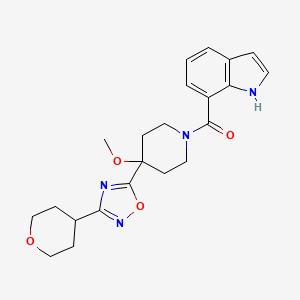 1H-indol-7-yl-[4-methoxy-4-[3-(oxan-4-yl)-1,2,4-oxadiazol-5-yl]piperidin-1-yl]methanone