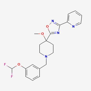 5-[1-[[3-(Difluoromethoxy)phenyl]methyl]-4-methoxypiperidin-4-yl]-3-pyridin-2-yl-1,2,4-oxadiazole