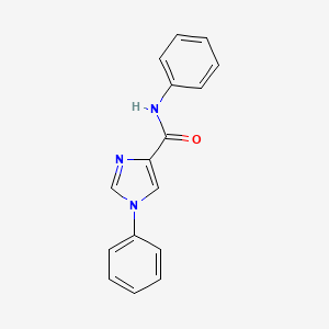 molecular formula C16H13N3O B6627274 N,1-diphenylimidazole-4-carboxamide 