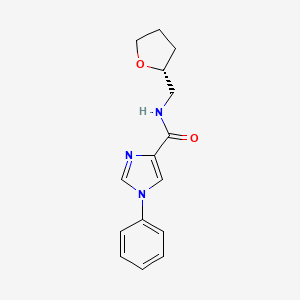 N-[[(2R)-oxolan-2-yl]methyl]-1-phenylimidazole-4-carboxamide