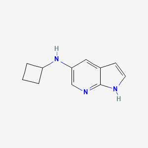 molecular formula C11H13N3 B6627384 N-Cyclobutyl-1H-pyrrolo[2,3-b]pyridine-5-amine 
