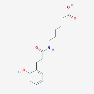 molecular formula C15H21NO4 B6627402 6-[3-(2-Hydroxyphenyl)propanoylamino]hexanoic acid 