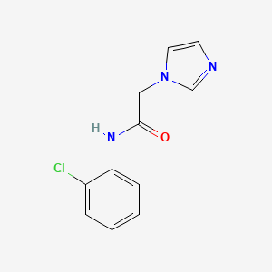 molecular formula C11H10ClN3O B6627436 N-(2-chlorophenyl)-2-imidazol-1-ylacetamide 