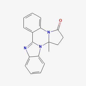 molecular formula C18H15N3O B6627437 5-Methyl-2,3-[1,3]butadieno-5,6-propano-5,6-dihydroimidazo[1,2-c]quinazoline-11-one 