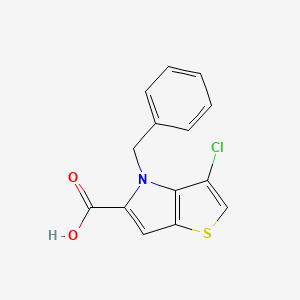 molecular formula C14H10ClNO2S B6627444 4-Benzyl-3-chloro-4H-thieno[3,2-b]pyrrole-5-carboxylic acid 