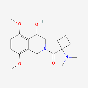 molecular formula C18H26N2O4 B6627476 [1-(dimethylamino)cyclobutyl]-(4-hydroxy-5,8-dimethoxy-3,4-dihydro-1H-isoquinolin-2-yl)methanone 