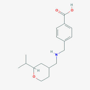 4-[[(2-Propan-2-yloxan-4-yl)methylamino]methyl]benzoic acid