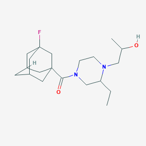 [3-Ethyl-4-(2-hydroxypropyl)piperazin-1-yl]-(3-fluoro-1-adamantyl)methanone