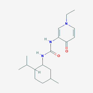 molecular formula C18H29N3O2 B6627491 1-(1-Ethyl-4-oxopyridin-3-yl)-3-(5-methyl-2-propan-2-ylcyclohexyl)urea 