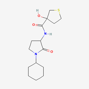N-(1-cyclohexyl-2-oxopyrrolidin-3-yl)-3-hydroxythiolane-3-carboxamide