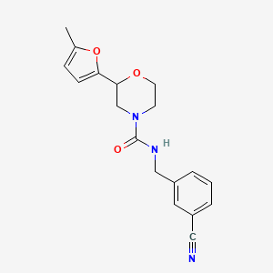 N-[(3-cyanophenyl)methyl]-2-(5-methylfuran-2-yl)morpholine-4-carboxamide