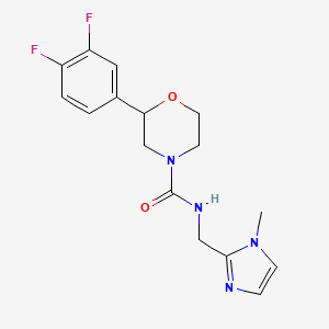 2-(3,4-difluorophenyl)-N-[(1-methylimidazol-2-yl)methyl]morpholine-4-carboxamide