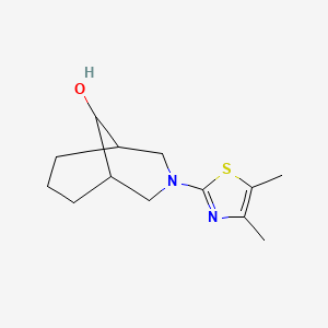 molecular formula C13H20N2OS B6627572 3-(4,5-Dimethyl-1,3-thiazol-2-yl)-3-azabicyclo[3.3.1]nonan-9-ol 