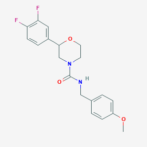 2-(3,4-difluorophenyl)-N-[(4-methoxyphenyl)methyl]morpholine-4-carboxamide