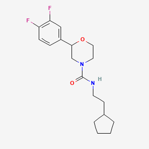 N-(2-cyclopentylethyl)-2-(3,4-difluorophenyl)morpholine-4-carboxamide