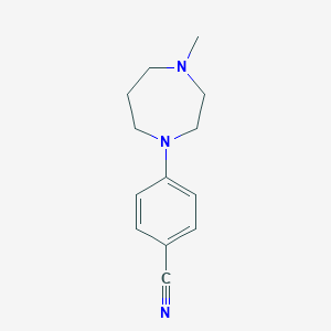 molecular formula C13H17N3 B066276 4-(4-甲基-1,4-二氮杂环-1-基)苯甲腈 CAS No. 166438-80-8