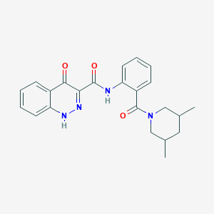 molecular formula C23H24N4O3 B6627605 N-[2-(3,5-dimethylpiperidine-1-carbonyl)phenyl]-4-oxo-1H-cinnoline-3-carboxamide 