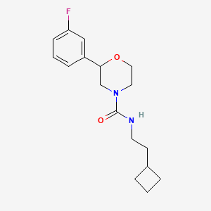 molecular formula C17H23FN2O2 B6627682 N-(2-cyclobutylethyl)-2-(3-fluorophenyl)morpholine-4-carboxamide 