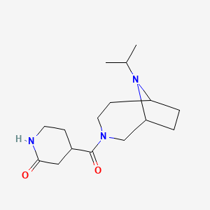 4-(9-Propan-2-yl-3,9-diazabicyclo[4.2.1]nonane-3-carbonyl)piperidin-2-one