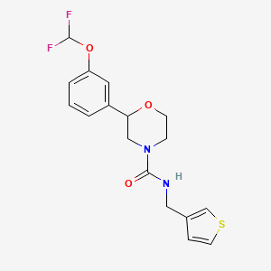 molecular formula C17H18F2N2O3S B6627700 2-[3-(difluoromethoxy)phenyl]-N-(thiophen-3-ylmethyl)morpholine-4-carboxamide 