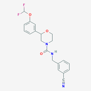 N-[(3-cyanophenyl)methyl]-2-[3-(difluoromethoxy)phenyl]morpholine-4-carboxamide