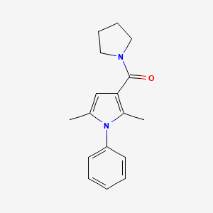 molecular formula C17H20N2O B6627797 (2,5-Dimethyl-1-phenylpyrrol-3-yl)-pyrrolidin-1-ylmethanone 