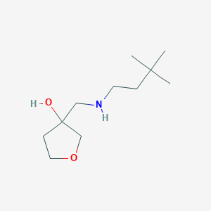 molecular formula C11H23NO2 B6627844 3-[(3,3-Dimethylbutylamino)methyl]oxolan-3-ol 