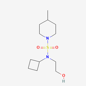 molecular formula C12H24N2O3S B6627854 N-cyclobutyl-N-(2-hydroxyethyl)-4-methylpiperidine-1-sulfonamide 