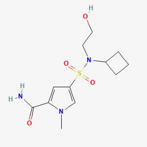 4-[Cyclobutyl(2-hydroxyethyl)sulfamoyl]-1-methylpyrrole-2-carboxamide
