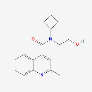 N-cyclobutyl-N-(2-hydroxyethyl)-2-methylquinoline-4-carboxamide