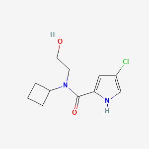 molecular formula C11H15ClN2O2 B6627897 4-chloro-N-cyclobutyl-N-(2-hydroxyethyl)-1H-pyrrole-2-carboxamide 