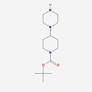molecular formula C14H27N3O2 B066279 叔丁基 4-(哌嗪-1-基)哌啶-1-羧酸酯 CAS No. 177276-41-4
