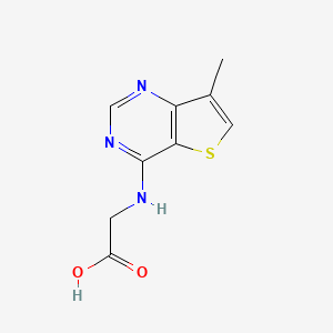 molecular formula C9H9N3O2S B6627912 2-[(7-Methylthieno[3,2-d]pyrimidin-4-yl)amino]acetic acid 