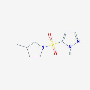 molecular formula C8H13N3O2S B6627918 5-(3-methylpyrrolidin-1-yl)sulfonyl-1H-pyrazole 