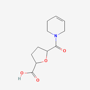 molecular formula C11H15NO4 B6627923 5-(3,6-dihydro-2H-pyridine-1-carbonyl)oxolane-2-carboxylic acid 