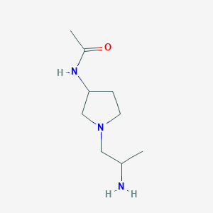 molecular formula C9H19N3O B6627932 N-[1-(2-aminopropyl)pyrrolidin-3-yl]acetamide 