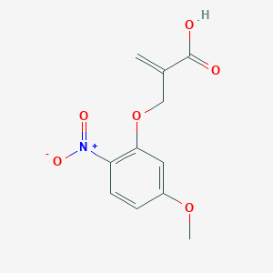 molecular formula C11H11NO6 B6627945 2-[(5-Methoxy-2-nitrophenoxy)methyl]prop-2-enoic acid 
