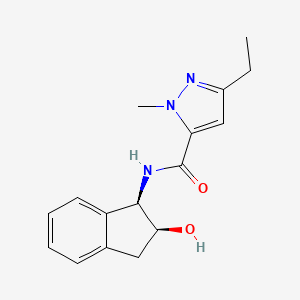 5-ethyl-N-[(1R,2S)-2-hydroxy-2,3-dihydro-1H-inden-1-yl]-2-methylpyrazole-3-carboxamide