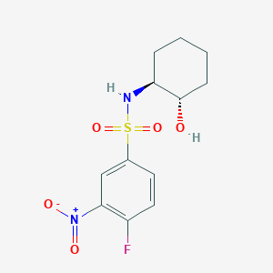 molecular formula C12H15FN2O5S B6627990 4-fluoro-N-[(1S,2S)-2-hydroxycyclohexyl]-3-nitrobenzenesulfonamide 