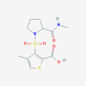 4-Methyl-3-[2-(methylcarbamoyl)pyrrolidin-1-yl]sulfonylthiophene-2-carboxylic acid