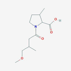 1-(4-Methoxy-3-methylbutanoyl)-3-methylpyrrolidine-2-carboxylic acid