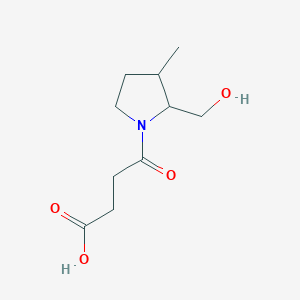 molecular formula C10H17NO4 B6628023 4-[2-(Hydroxymethyl)-3-methylpyrrolidin-1-yl]-4-oxobutanoic acid 